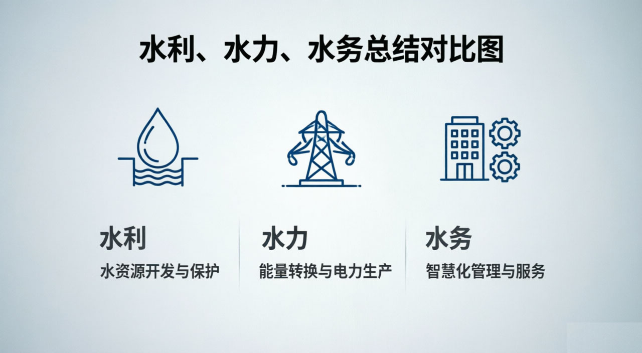 水利、水力、水务，傻傻分不清楚？