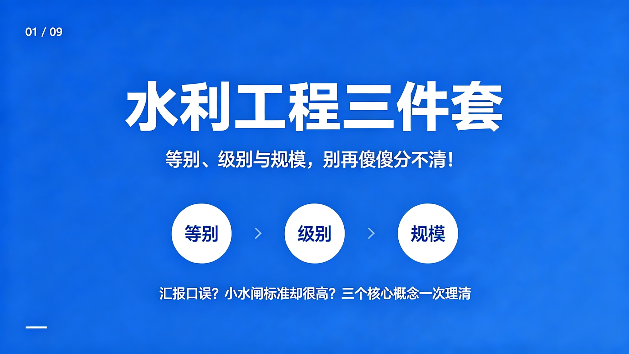 水利工程“三件套”：等别、级别与规模，别再傻傻分不清！